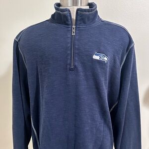 Tommy Bahama Tobago Bay 1/2 Zip Blue Seahawks Pullover Sz XXXL